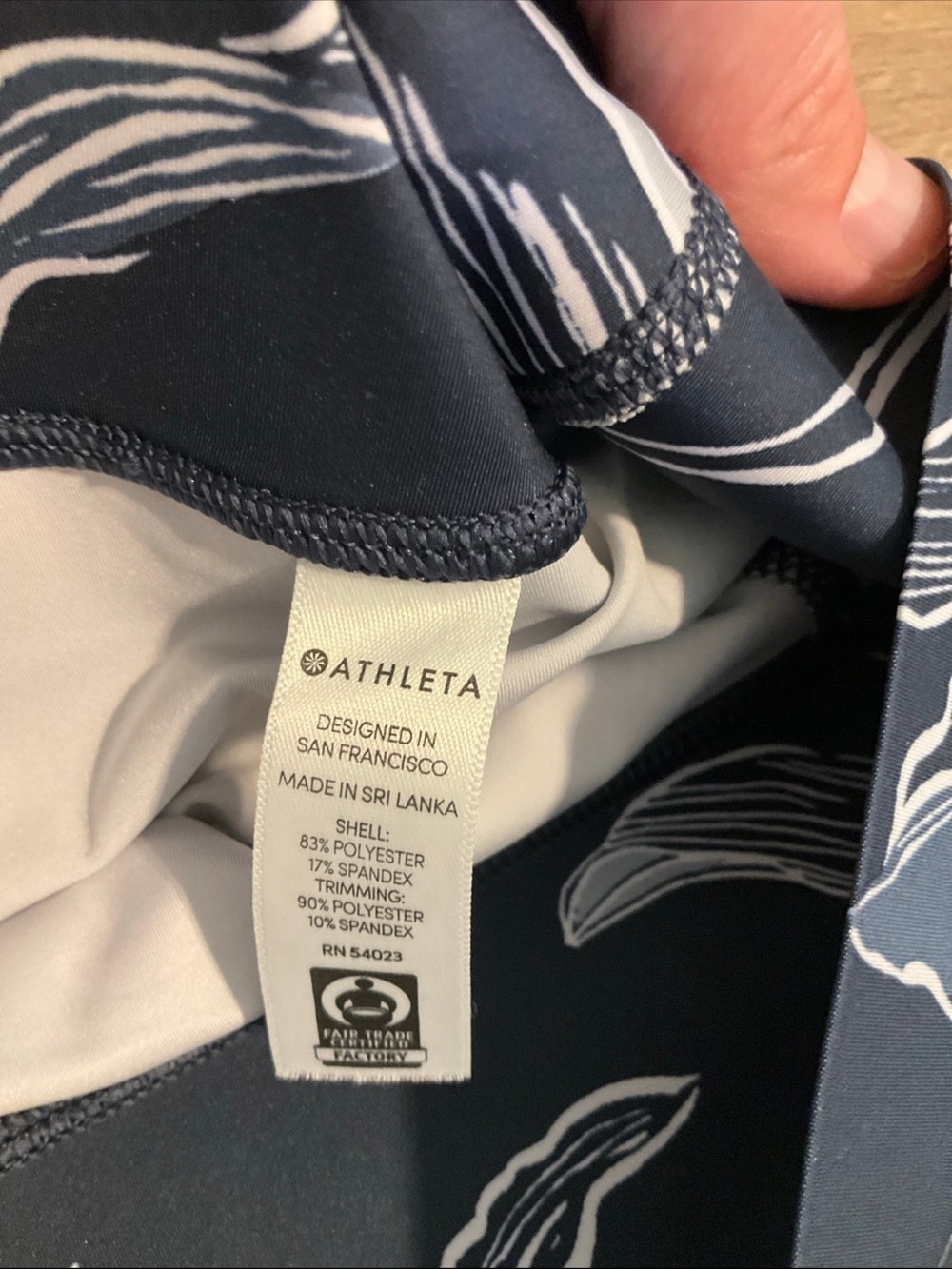 Athleta navy white floral Sonic athletic skort, L - Picture 6 of 9